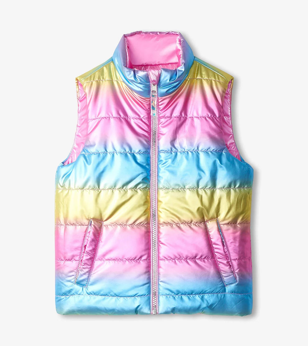 Hatley Strawberry Moon | Rainbow Shine Reversible Quilted Vest