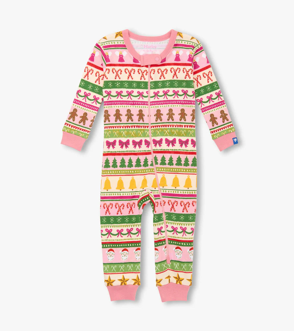 Hatley Pink Fun | Fair Isle Cotton Coverall