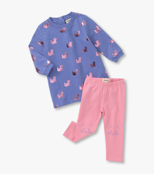Hatley Little Kitties | Dress and Leggings Set