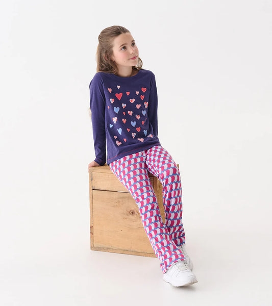 Hatley Falling Hearts | Long Sleeve Tee