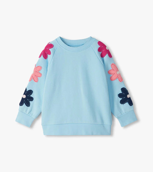 Hatley Cool Blue | Floral Slouchy Pullover