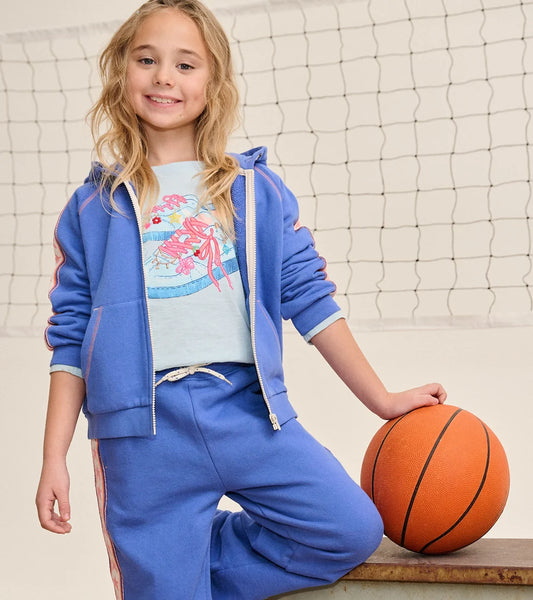 Hatley Dazzling Blue | Full Zip Raglan Sleeve Hoodie
