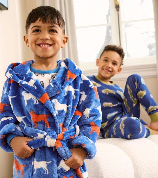 Hatley Dog Silhouette | Fuzzy Fleece Robe