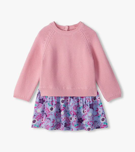 Hatley Tiny Flowers | Mixed Media Sweater Dress