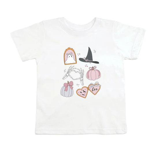 Sweet Wink White | Spooky Girlie Halloween Short Sleeve T-Shirt