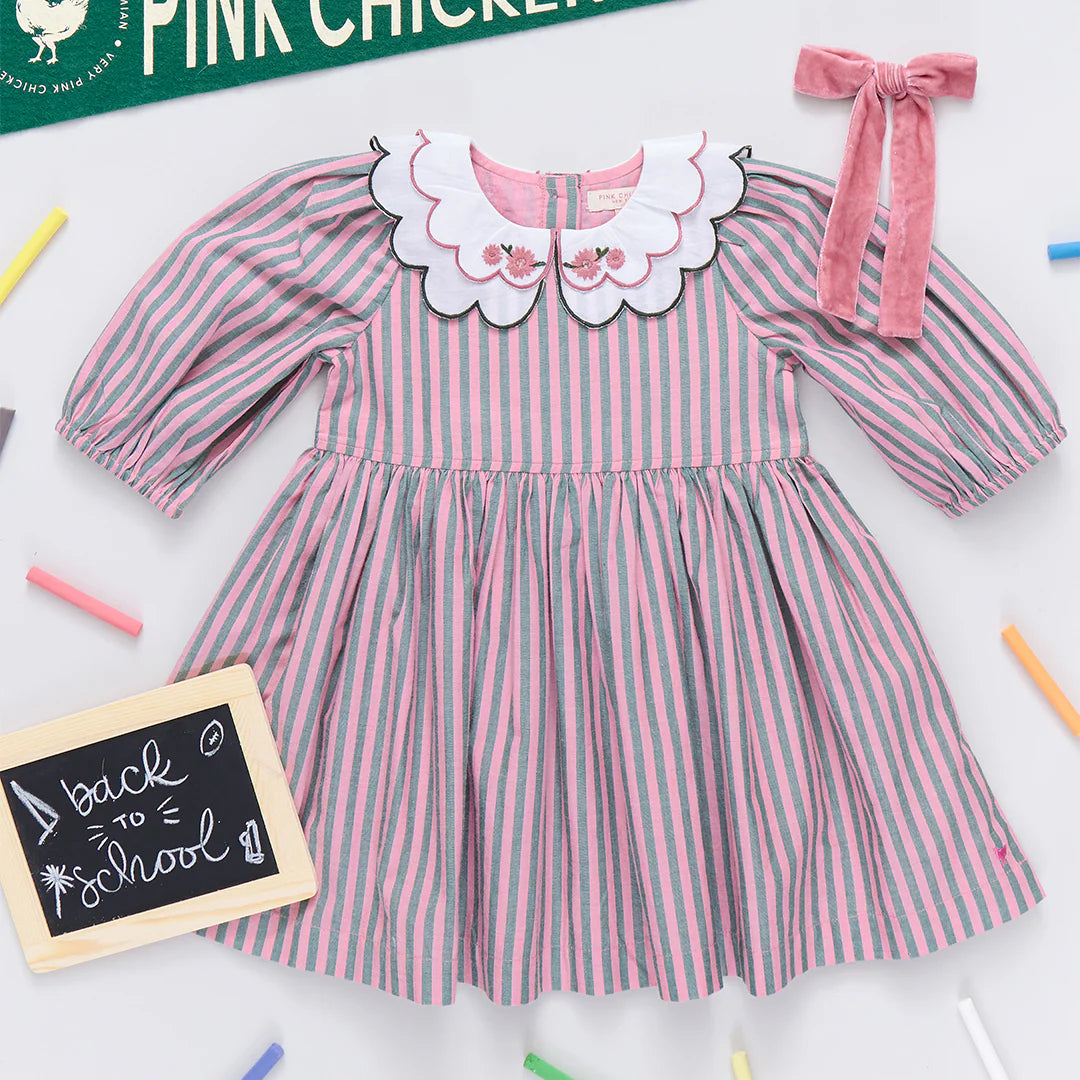 Pink Chicken Pink Green Stripe | Darcy Dress