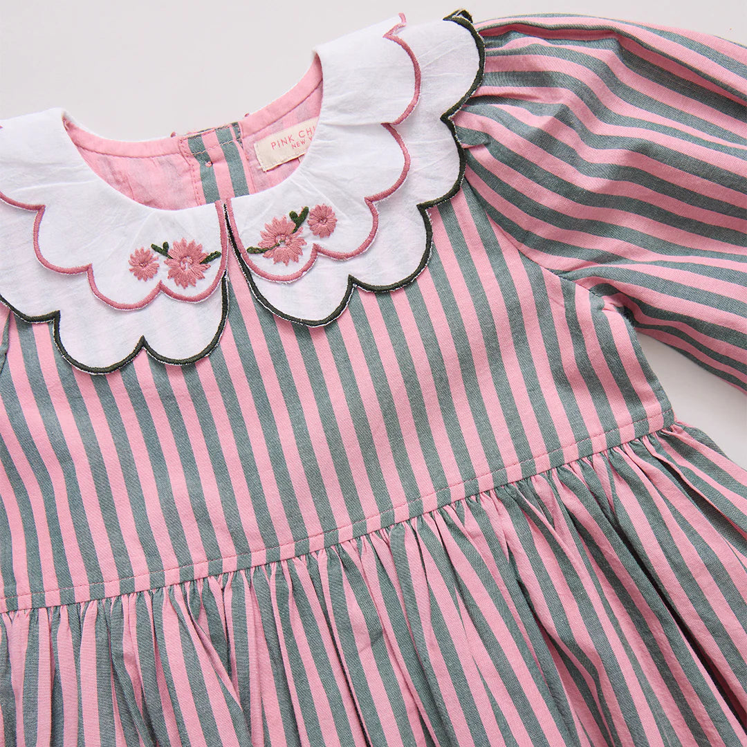 Pink Chicken Pink Green Stripe | Darcy Dress