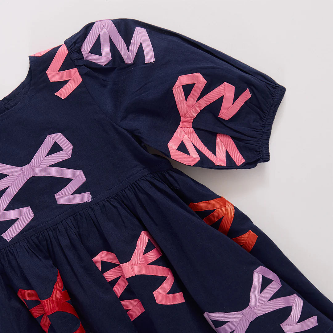 Pink Chicken Multi Bow Applique | Brooke Dress