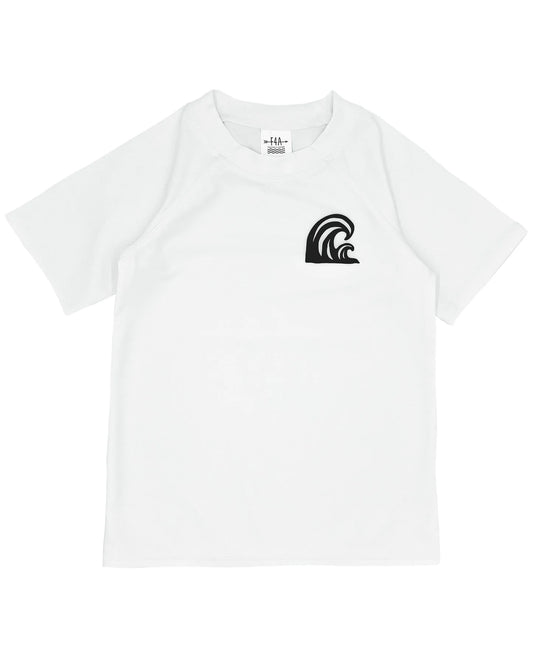 Feather 4 Arrow White | In The Barrel Short Sleeve Rashguard