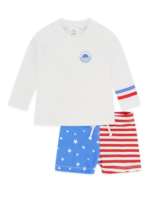 Feather 4 Arrow True Red | Surfs Up Rash Guard Set