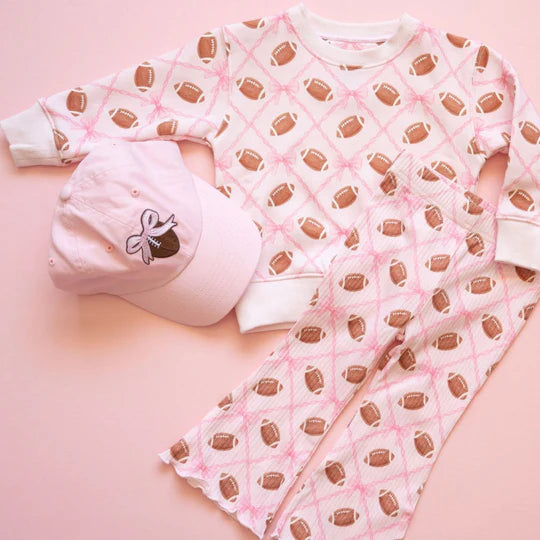 Sweet Wink Ballet Pink | Football Trellis Sweatshirt