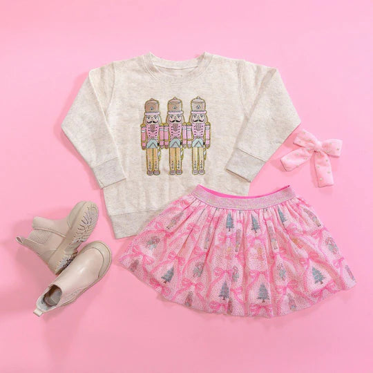 Sweet Wink Pastel | Nutcracker Patch Christmas Sweatshirt