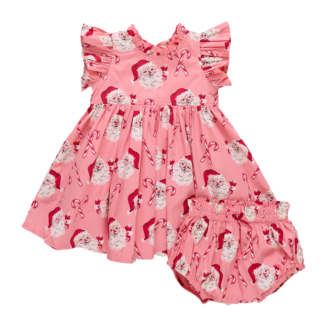 Pink Chicken Pink Candy Cane Santa | Jennifer Dress Set