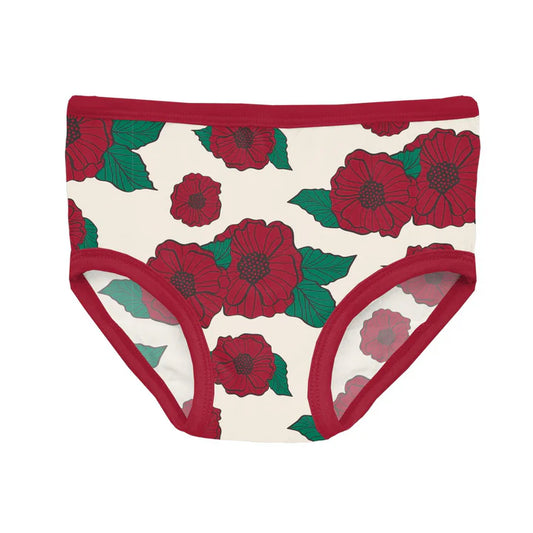 Kickee Holiday Poppies | Print Underwear