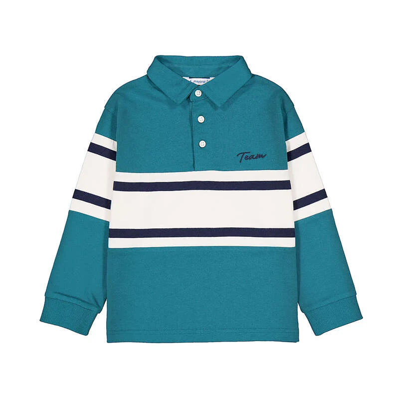 Mayoral Lake | Long Sleeve Mixed Fabric Polo