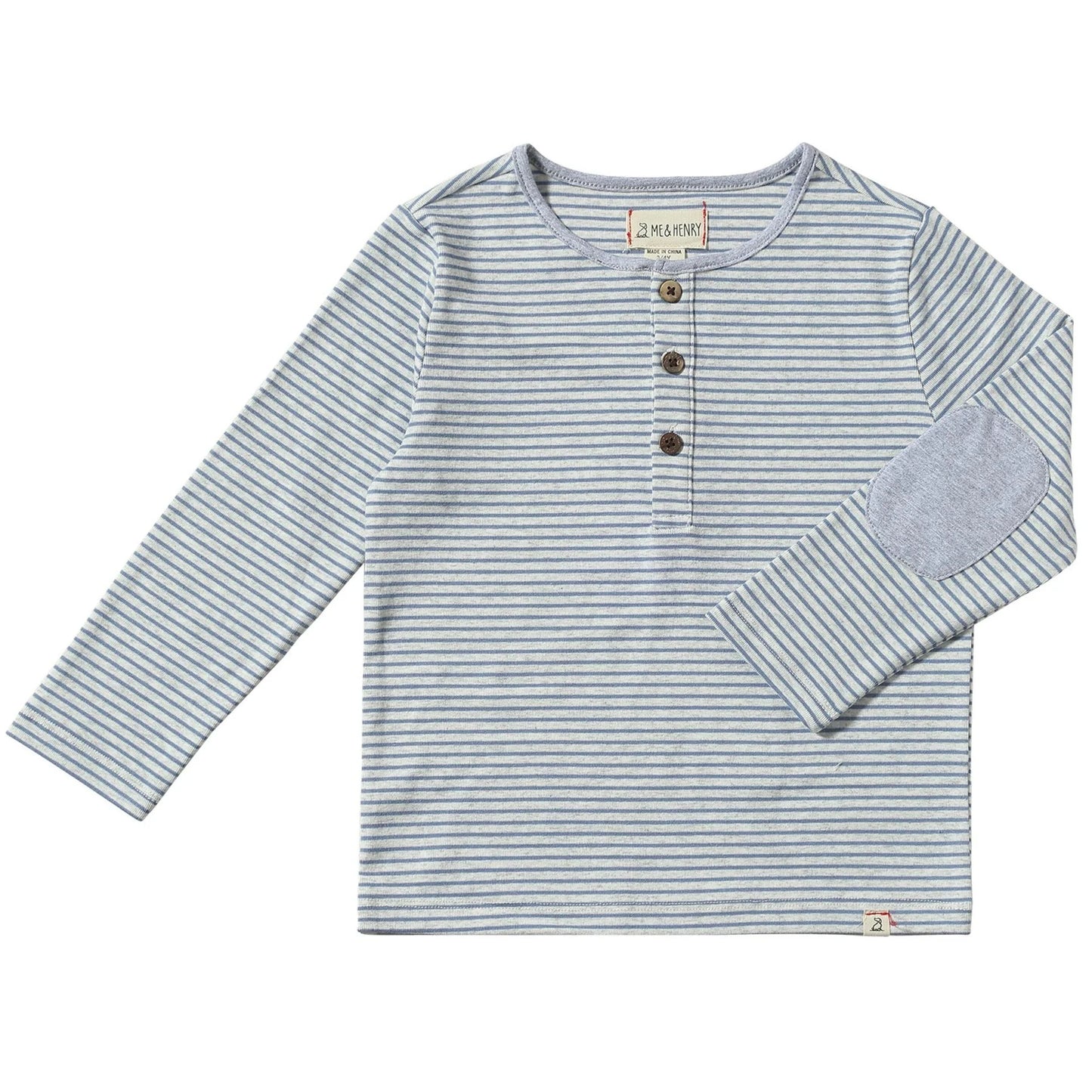 Me & Henry Royal White Stripe | Mascot Henley