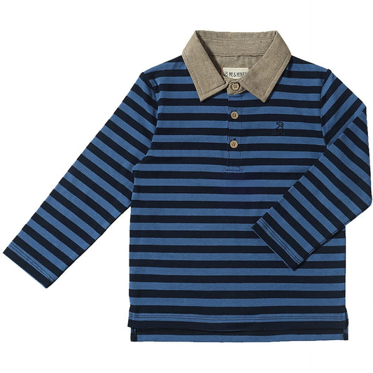 Me & Henry Navy Blue Stripe | Waverly Polo