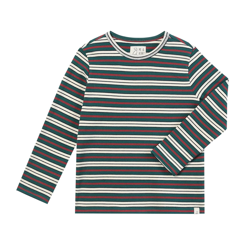 Me & Henry Green with Red Stripe | Toby Tee