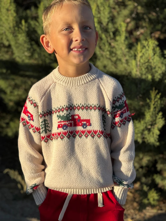 Me & Henry Christmas Car | Woody Sweater
