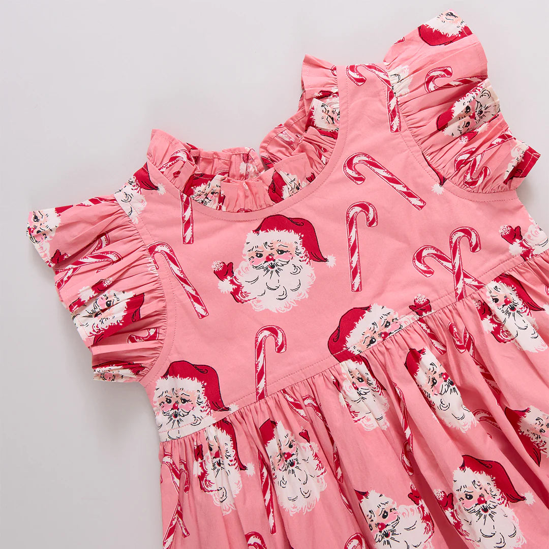 Pink Chicken Pink Candy Cane Santa | Jennifer Dress Set