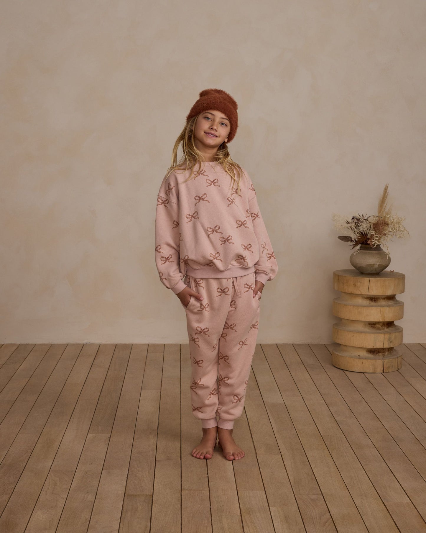 Rylee + Cru Blush Bows | Relaxed Sweatshirt