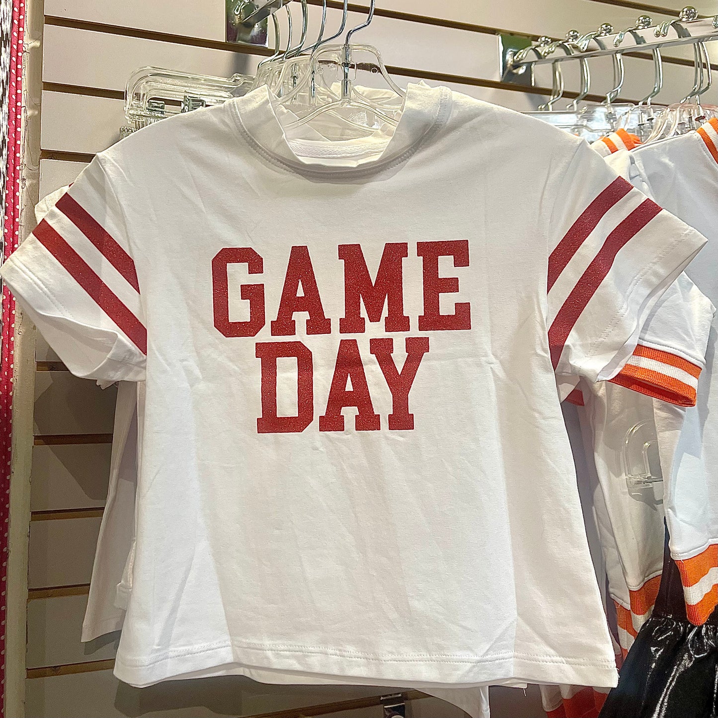 Azarhia Red | Game Day Glitter Boxy Tee