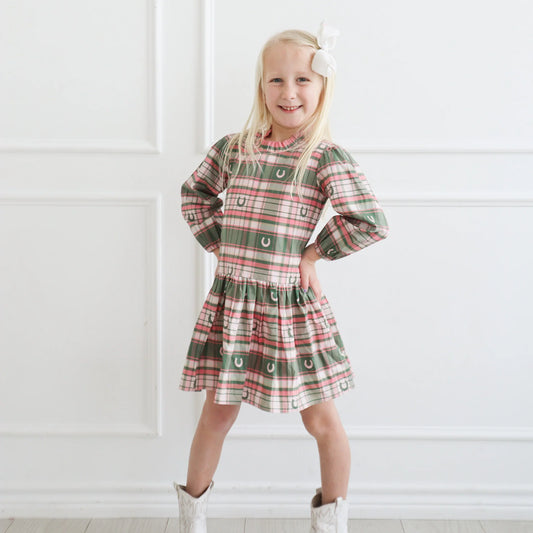 Hollis Baker Pink Horseshoe Plaid | Hannah Dress