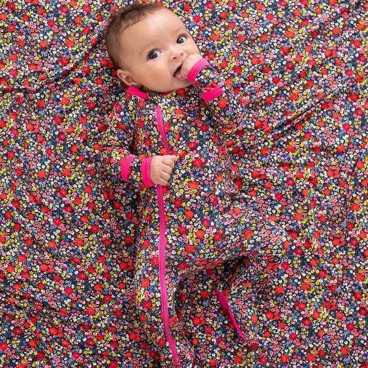 Bestaroo Florals Black | Midnight Petals Footie