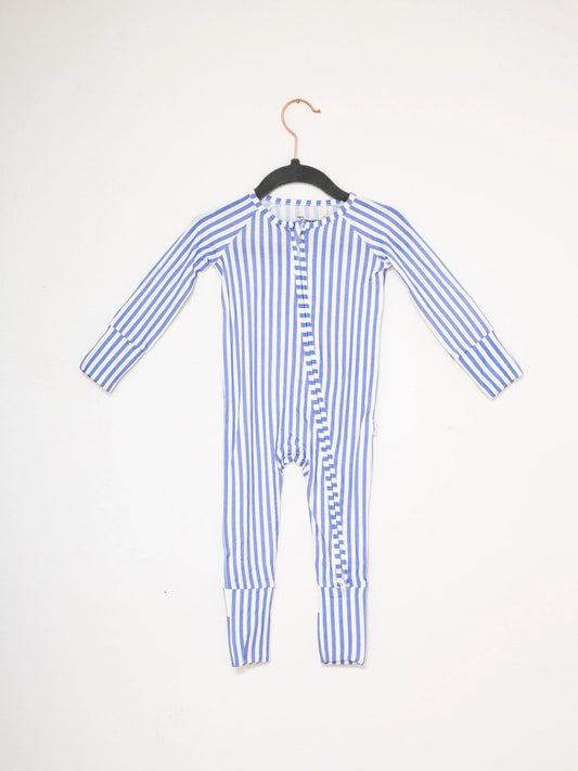 Uptown Baby Light Blue | Mini Stripe Romper