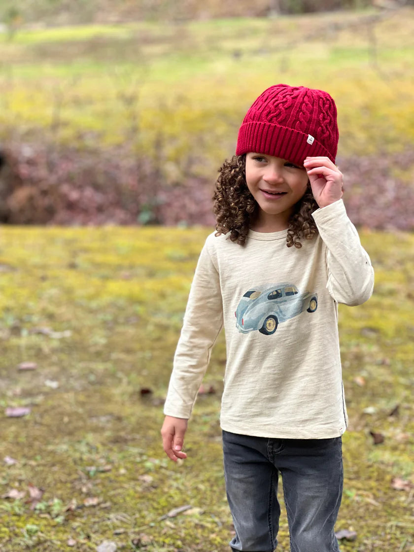 Me & Henry Beige Beetle | Cherokee Raglan Printed Tee