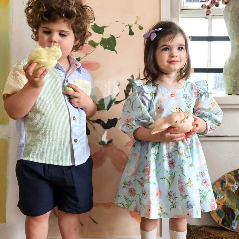 Pink Chicken Botanical Bunnies | Brooke Dress Set