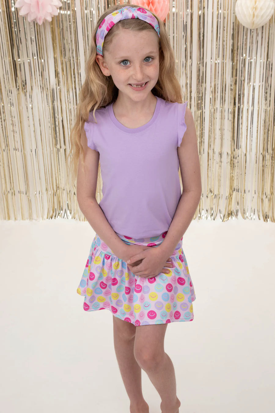 Azarhia Lavender | Solid Ruffle Shirt