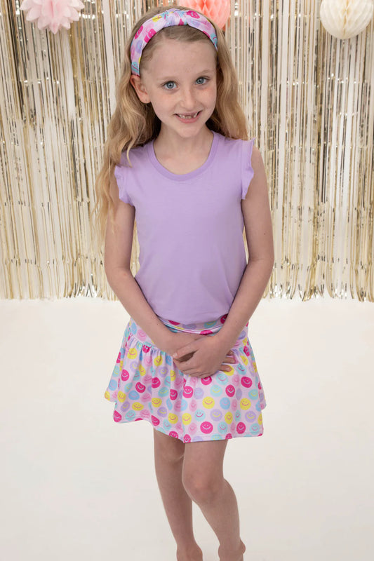 Azarhia Lavender | Solid Ruffle Shirt