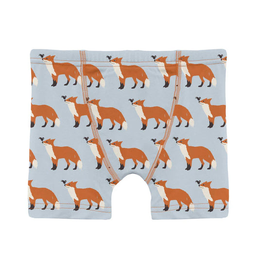 Kickee Illusion Blue Fox & The Crow | Print Boxer Brief