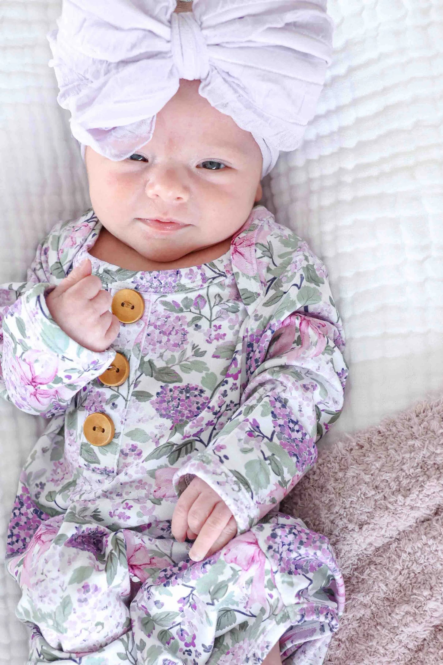 Caden Lane Lavender Lullaby | Knot Gown & Hat Set