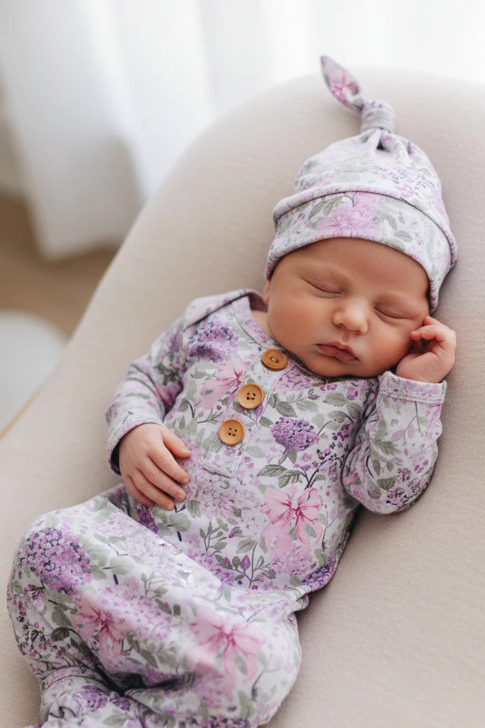Caden Lane Lavender Lullaby | Knot Gown & Hat Set