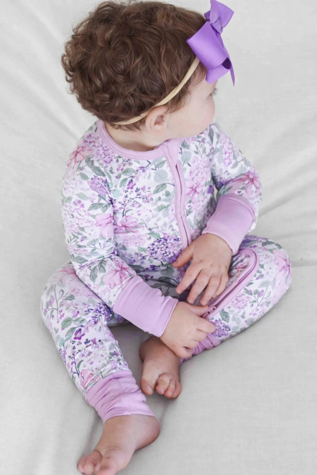 Caden Lane Lavender Lullaby | Convertible Zip Romper