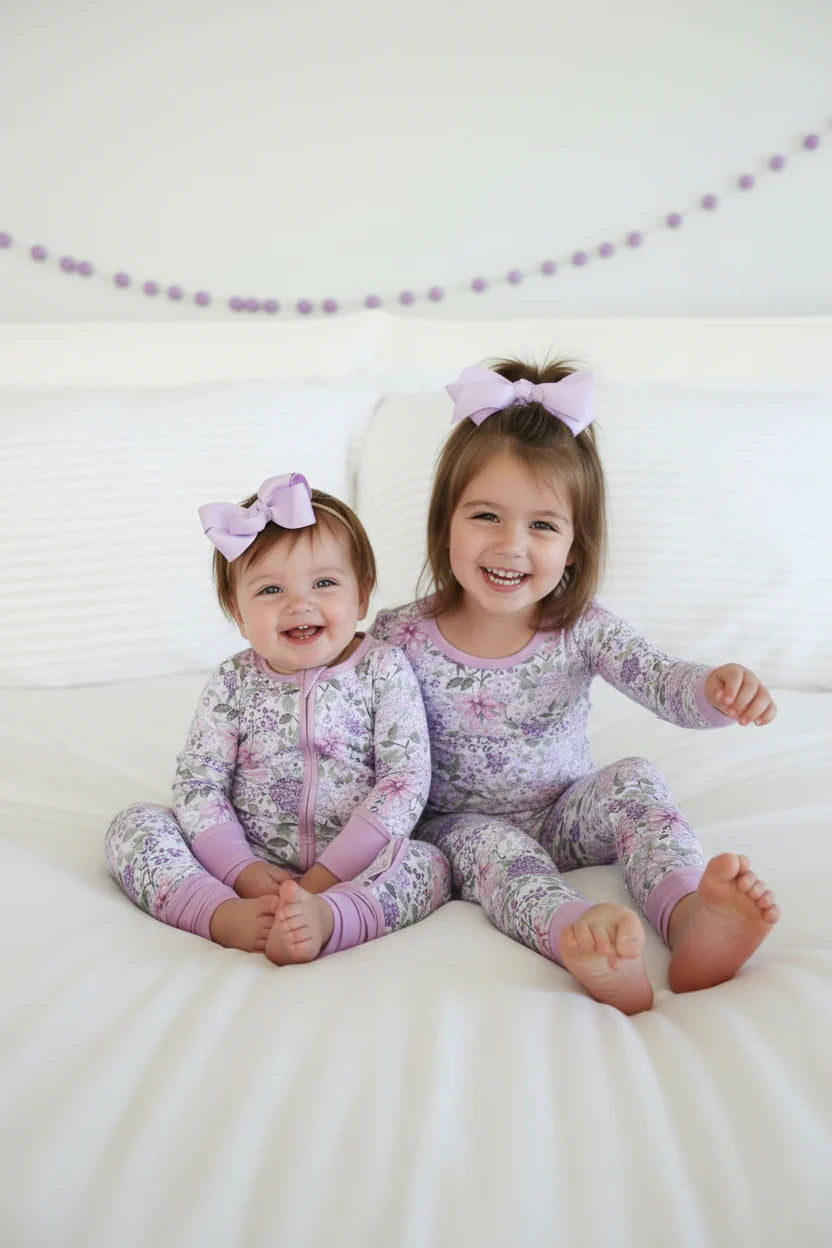 Caden Lane Lavender Lullaby | Convertible Zip Romper