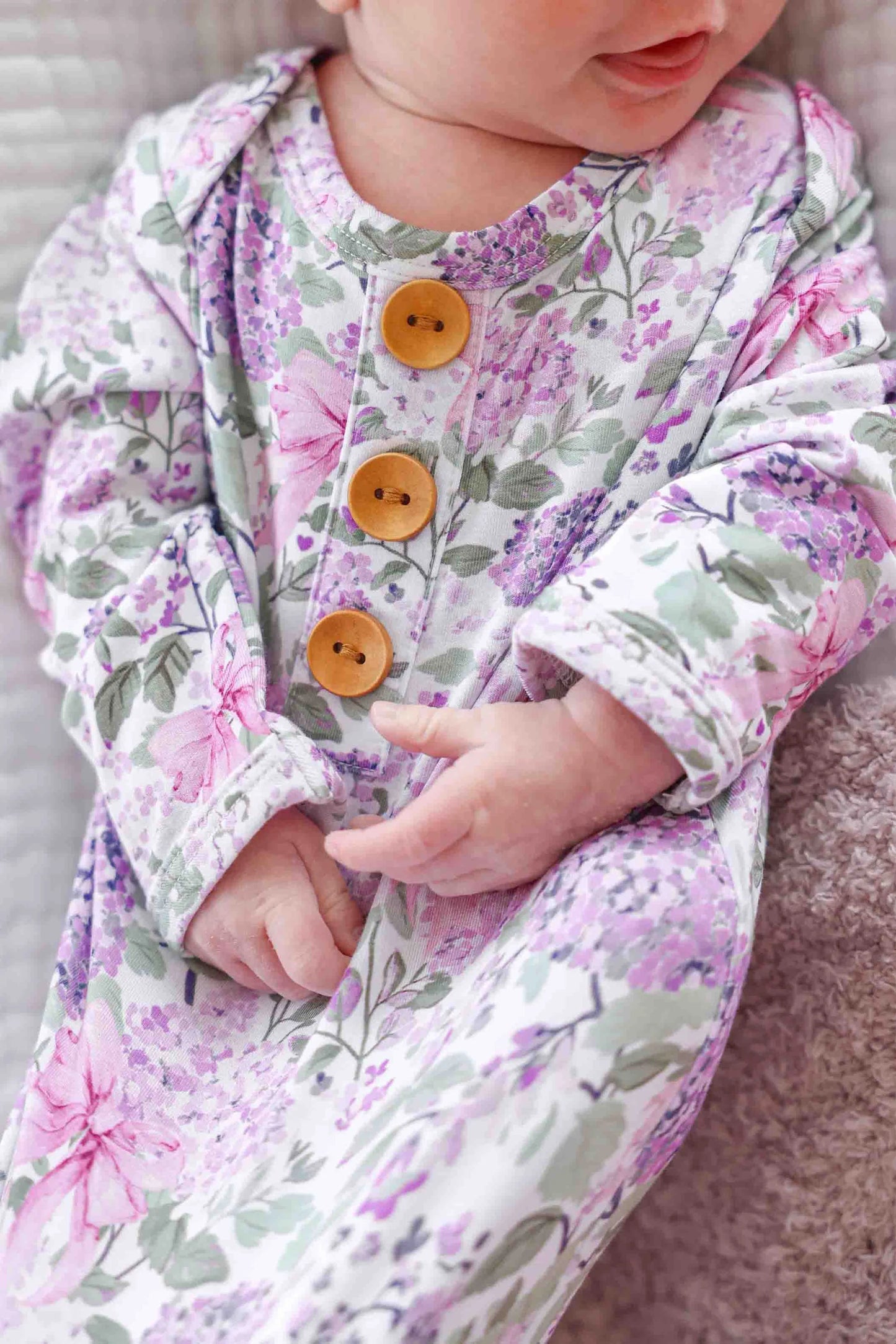 Caden Lane Lavender Lullaby | Knot Gown & Hat Set