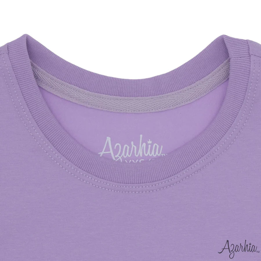 Azarhia Lavender | Solid Ruffle Shirt