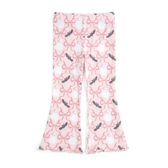 Sweet Wink Pink | Bat and Ghost Trellis Halloween Flare Legging