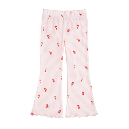 Sweet Wink Ballet Pink | Candy Cane Christmas Flare Legging