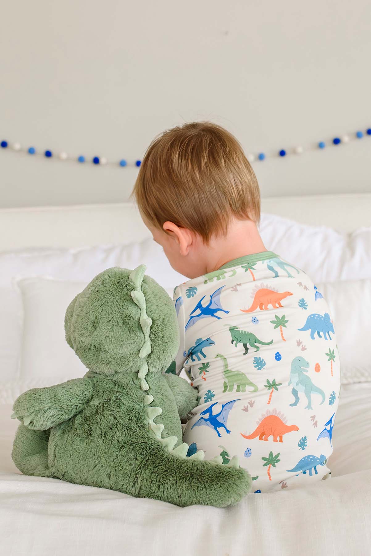 Caden Lane Neutral | Little Fossil Two-Piece Bamboo PJ Set