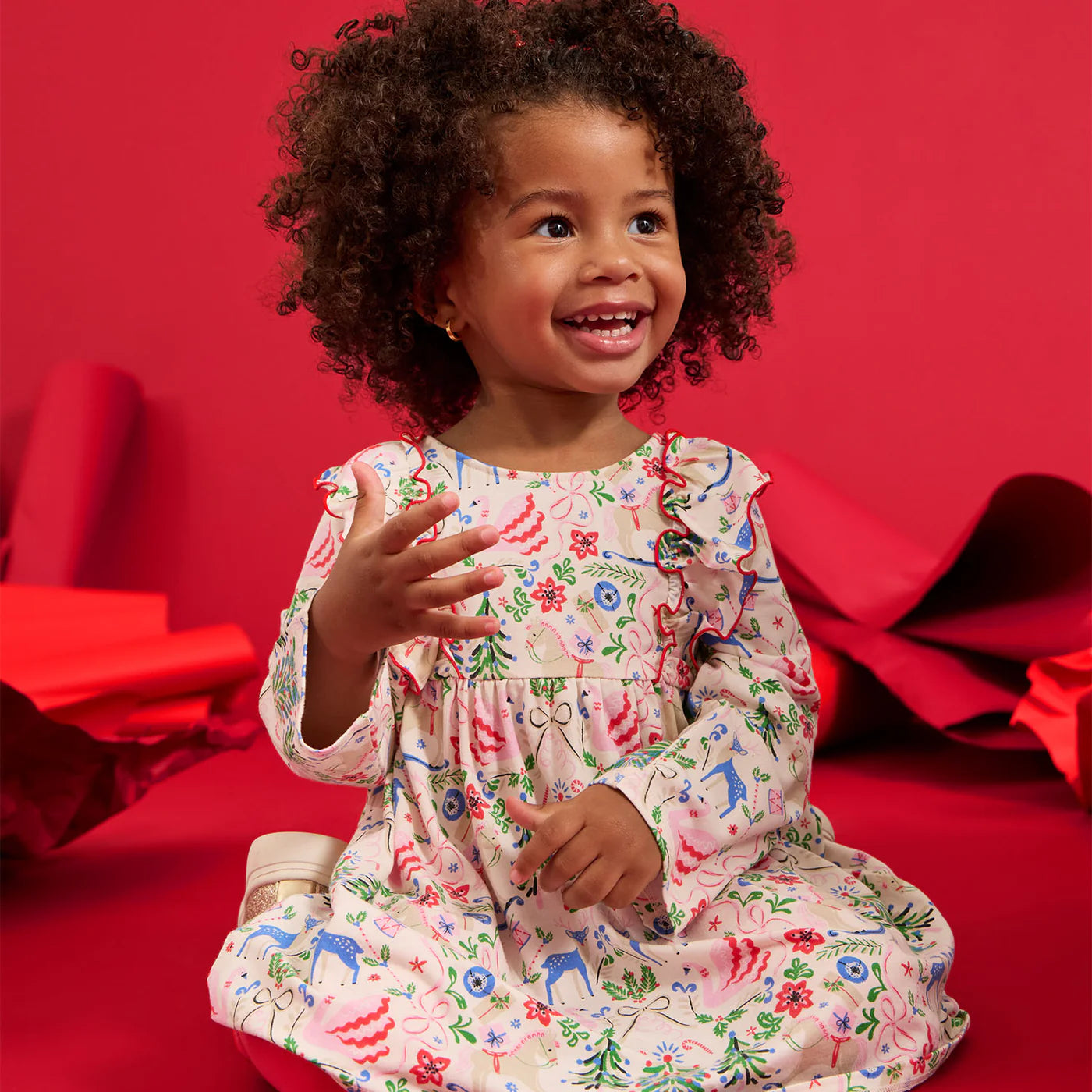 Magnetic Me Sugar Plum Dreams | Modal Dress with Ruffle + Leggings set