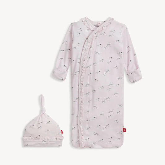 Magnetic Me Pink Savannah Plains | Modal Gown + Hat Set