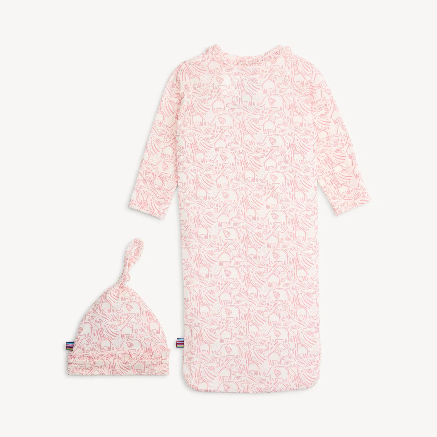 Magnetic Me Pink Herds of a Feather | Modal Gown + Hat with Ruffle Set