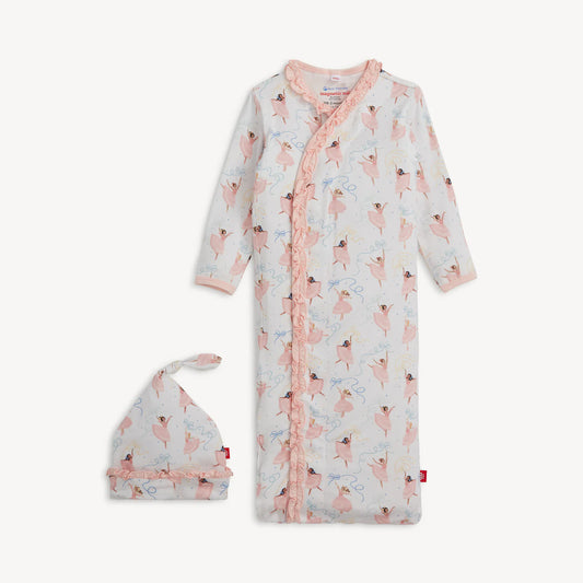 Magnetic Me Pretty Plies | Modal Gown + Hat with Ruffle Set