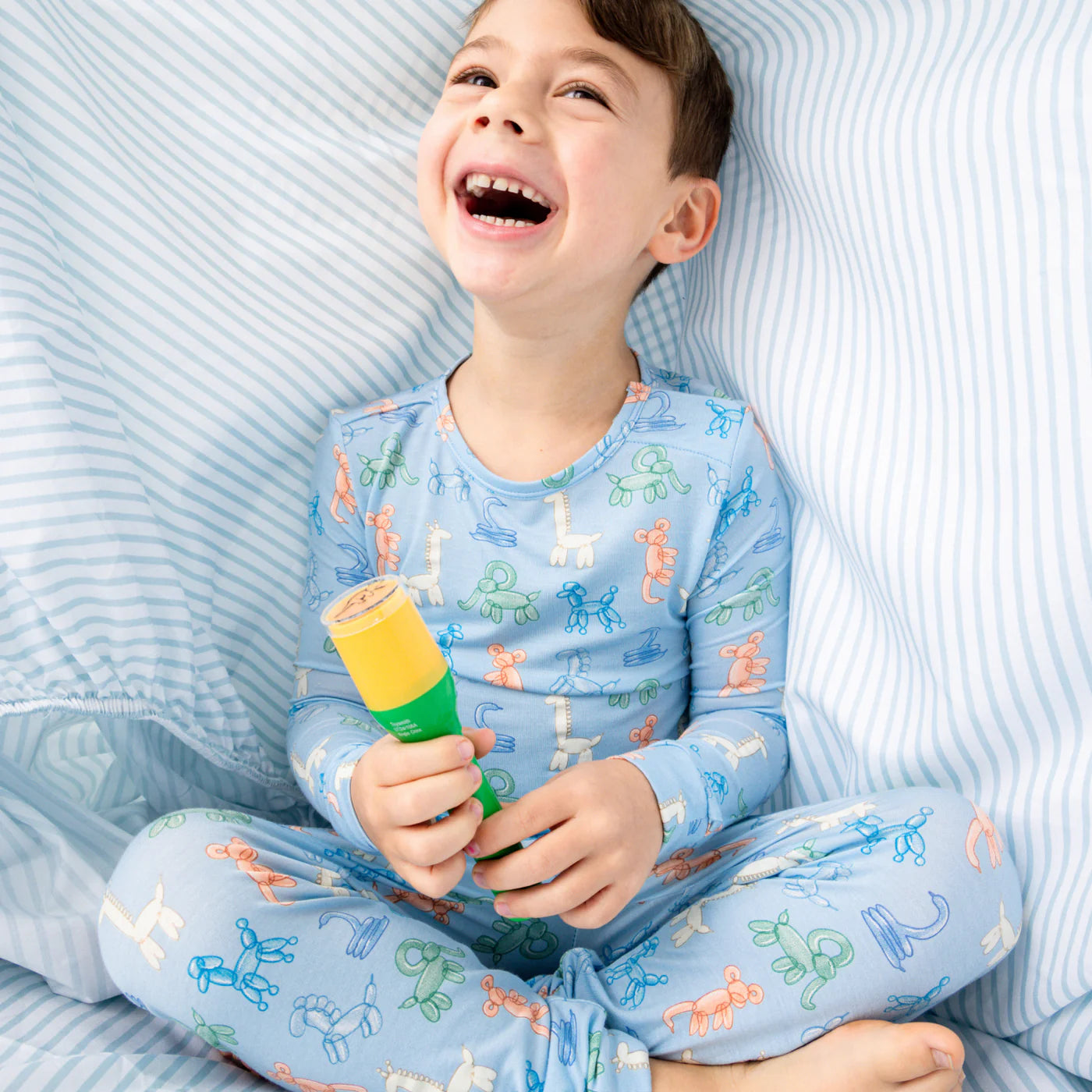 Magnetic Me Blue Party Animals | Glow in the Dark Modal Long Sleeve PJ Set