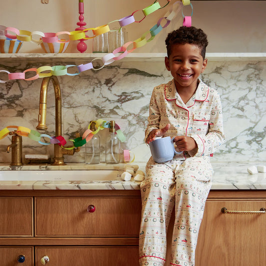 Magnetic Me Traditional Christmas | Ruffle Long Sleeve PJ Set with Pipping