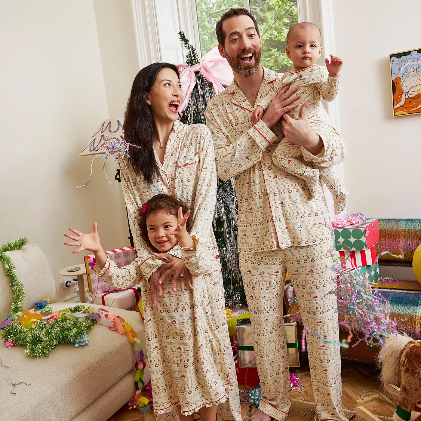 Magnetic Me Traditional Christmas | Ruffle Long Sleeve Nightgown